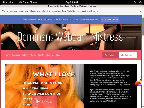 DominantMissClassyFinDomWebcamMistress Coupon Discount