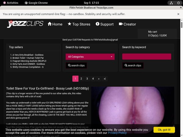 Filth Fetish Studios Paypal Account