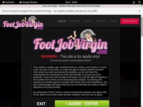Foot Job Virgin Discounted Membership