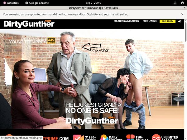 Free Accounts To Dirty Gunther