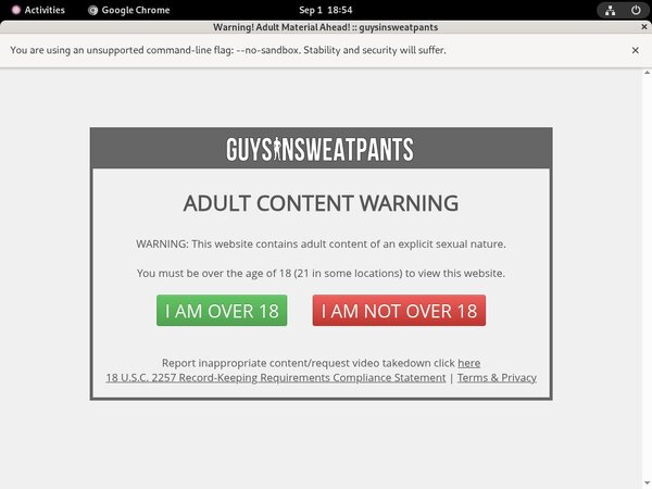 Free Pass For Guys In Sweatpants