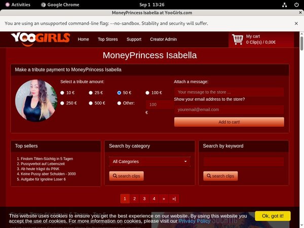 MoneyprincessIsabell Facebook