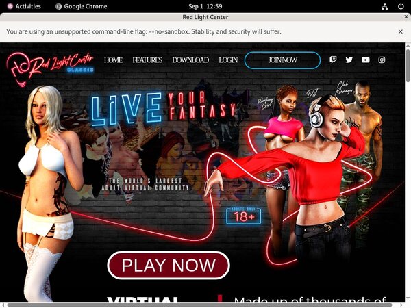 New Free Redlightcenter Account