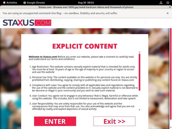 New Staxus Promo Code