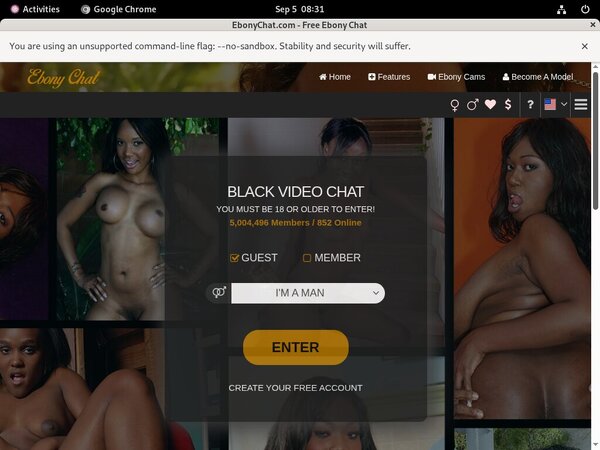 One Time Ebony Chat Discount