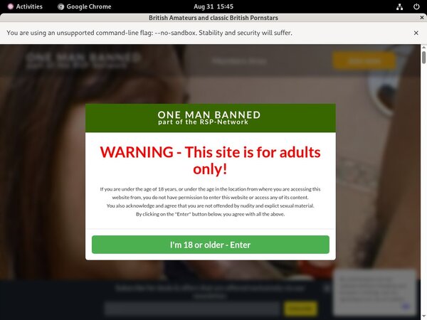 Onemanbanned.tv Sign Up Page