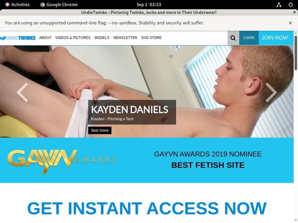 Sign Up To Undie Twinks