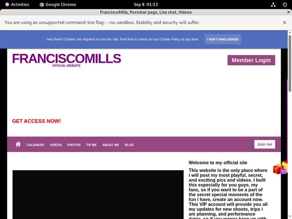 Signup For Franciscomills.modelcentro.com With Paypal